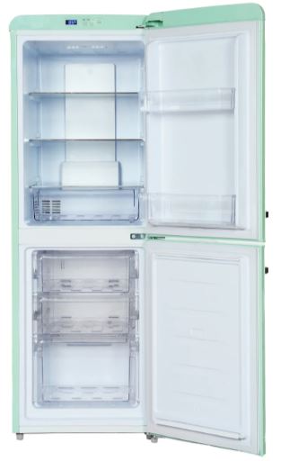 EuropAce 170L Retro 2 Door Bottom Mount Fridge | No-Frost, Fast Freeze, Fast Cooling, Eco Mode (ER7178AGN)
