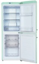 EuropAce 170L Retro 2 Door Bottom Mount Fridge | No-Frost, Fast Freeze, Fast Cooling, Eco Mode (ER7178AGN)