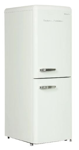 EuropAce 170L Retro 2 Door Bottom Mount Fridge | Upgraded 3 Ticks, Fast Freeze, Fast Cooling (ER7178AWH)