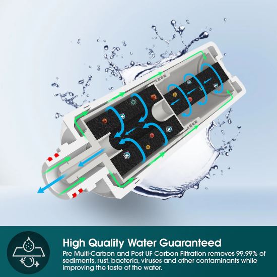EuropAce Tankless Hot & Cold Water Purifier | Leak Proof Technology | Energy Saving | Made in Korea | Quality Water | Instant Refrigerator-Cold or 90++°C Hot Water (EWP9120DWH) 