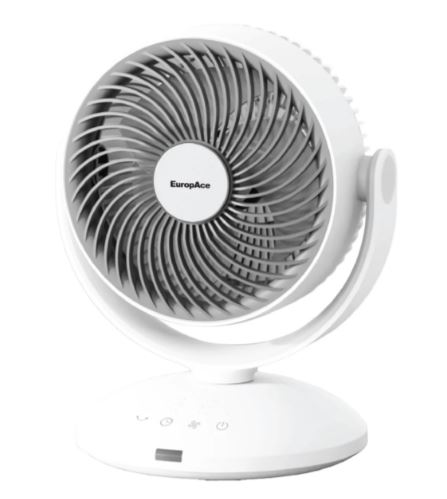 EuropAce 7" Desk Fan with Digital Control(EDF3731DWH) 