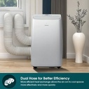 EuropAce [2025 Model] 13,000 BTU Dual Hose Portable Air Conditioner | 290sqft,Compact Series (EPAC13T3E)