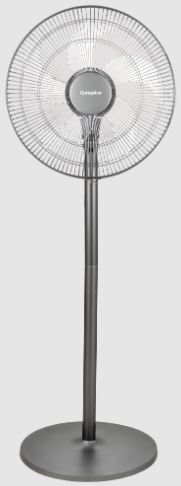 EuropAce 18” DC Stand Fan with Remote | Energy Efficient, Low Noise & Powerful Airflow | Ideal for Large Rooms & Open Spaces | (ESF5185EDCR) Metallic Grey