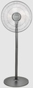 EuropAce 18” DC Stand Fan with Remote | Energy Efficient, Low Noise & Powerful Airflow | Ideal for Large Rooms & Open Spaces | (ESF5185EDCR) Metallic Grey