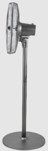 EuropAce 18” DC Stand Fan with Remote | Energy Efficient, Low Noise & Powerful Airflow | Ideal for Large Rooms & Open Spaces | (ESF5185EDCR) Metallic Grey