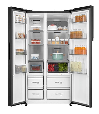 Toshiba 623L Side-by-side Fridge GR-RS780WI-PGX(22) Black Glass