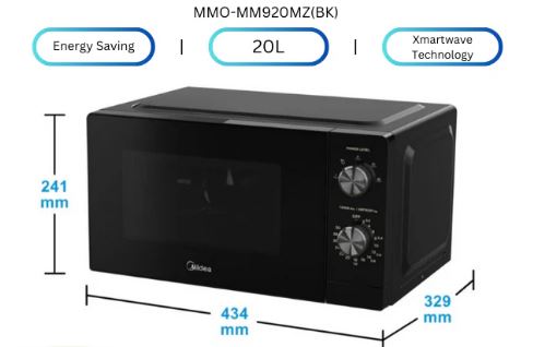 Midea 20L Solo Microwave MMO-MM920MZ Black