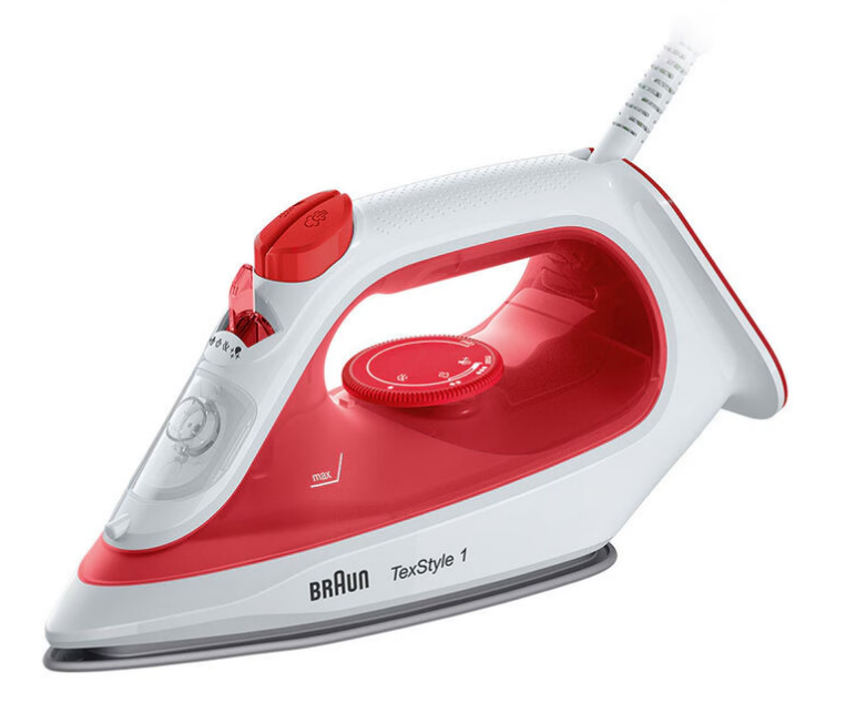 Braun TexStyle 1 Steam Iron (SI 1019) Red/White
