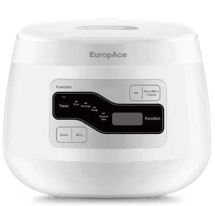 EuropAce 0.8L True Ceramic Pot Rice Cooker | Non-Toxic, Non-Stick Pot ERJ5081DWH