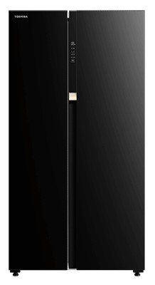 Toshiba 623L Side-by-side Fridge GR-RS780WI-PGX(22) Black Glass
