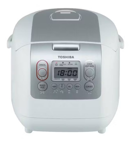 Toshiba 1.8L Electric Rice Cooker RC-18NMFEIS White