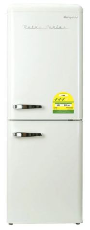 EuropAce 170L Retro 2 Door Bottom Mount Fridge | Upgraded 3 Ticks, Fast Freeze, Fast Cooling (ER7178AWH)